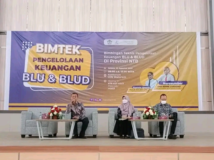 SHARING SESSION BERSAMA DIREKTUR RSJ MUTIARA SUKMA DALAM KEGIATAN BIMTEK PENGELOLAAN KEUANGAN BLU DAN BLUD DI UIN MATARAM